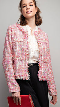 Tuile Tweed Jacket Pink