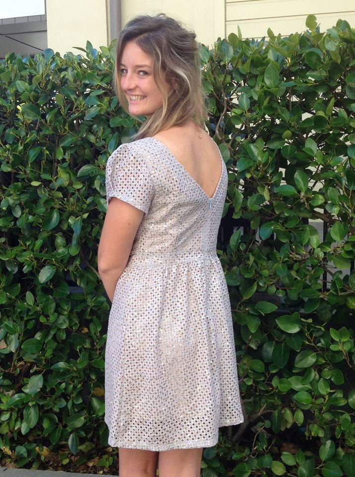 Eyelet fit and flare dress hotsell