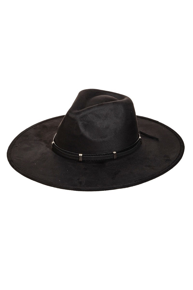 UBH031 Suedette Hat Black