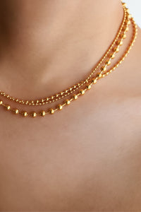 FMN190 Ball Beaded Chains Gold Plated