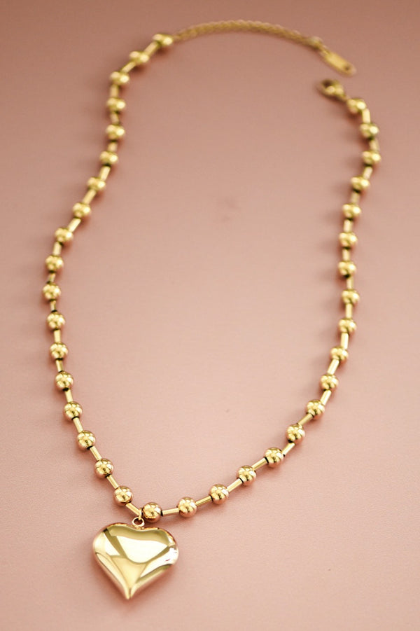 Chunky Heart Gold Plated