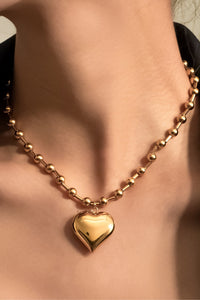 Chunky Heart Gold Plated