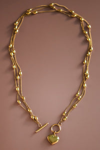 FMN191 Heart Toggle Gold Plated