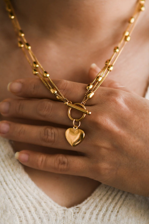 FMN191 Heart Toggle Gold Plated