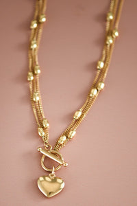 FMN191 Heart Toggle Gold Plated