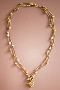 FMN191 Heart Toggle Gold Plated