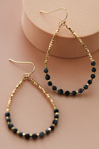 FME342 Onyx Stone Beaded Black