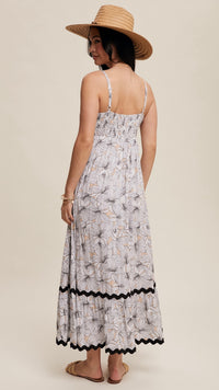 Aloha Wave Trimmed Maxi Dress