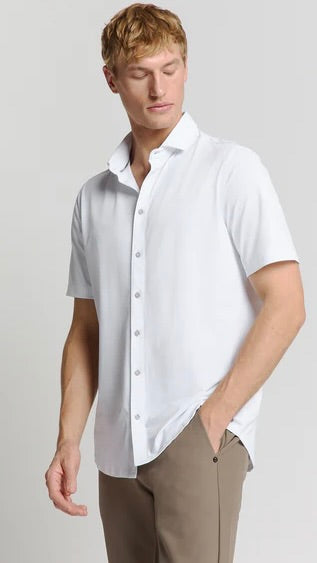 Knitted Shirt Short Sleeve Jersey White