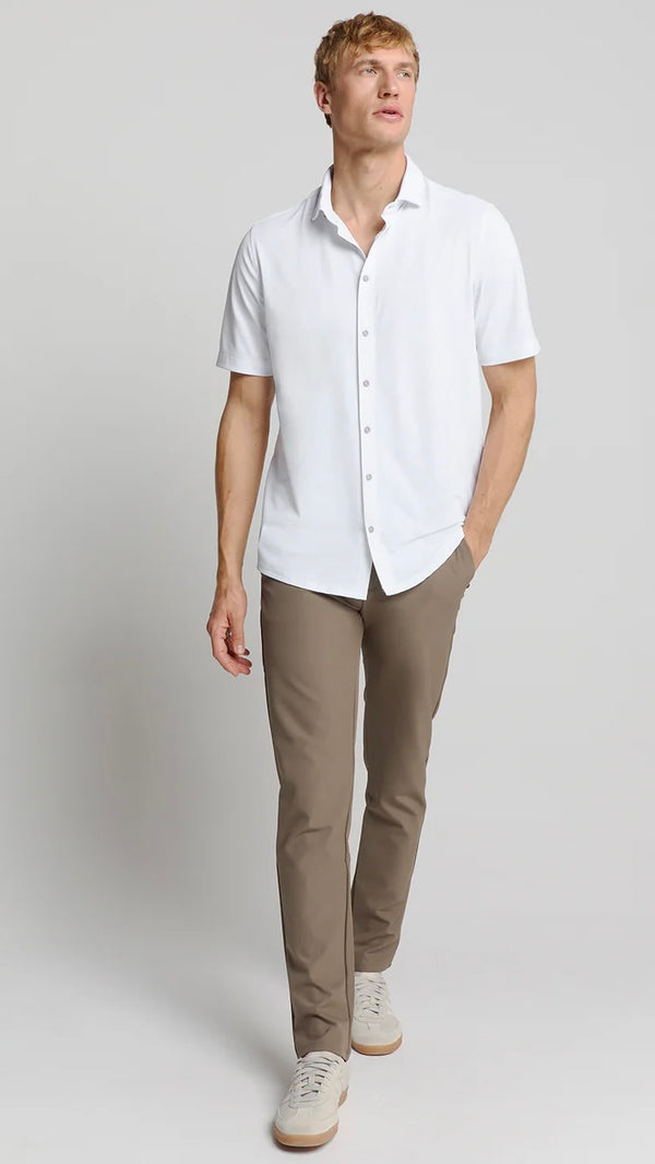 Knitted Shirt Short Sleeve Jersey White