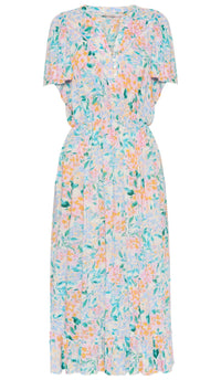 Botanical Midi Dress Salt Hydrangea