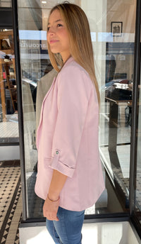 Bianca 3/4 Sleeve Blazer Pink