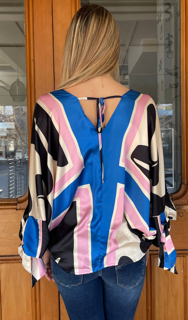 Mona Mona Satin Batwing Top