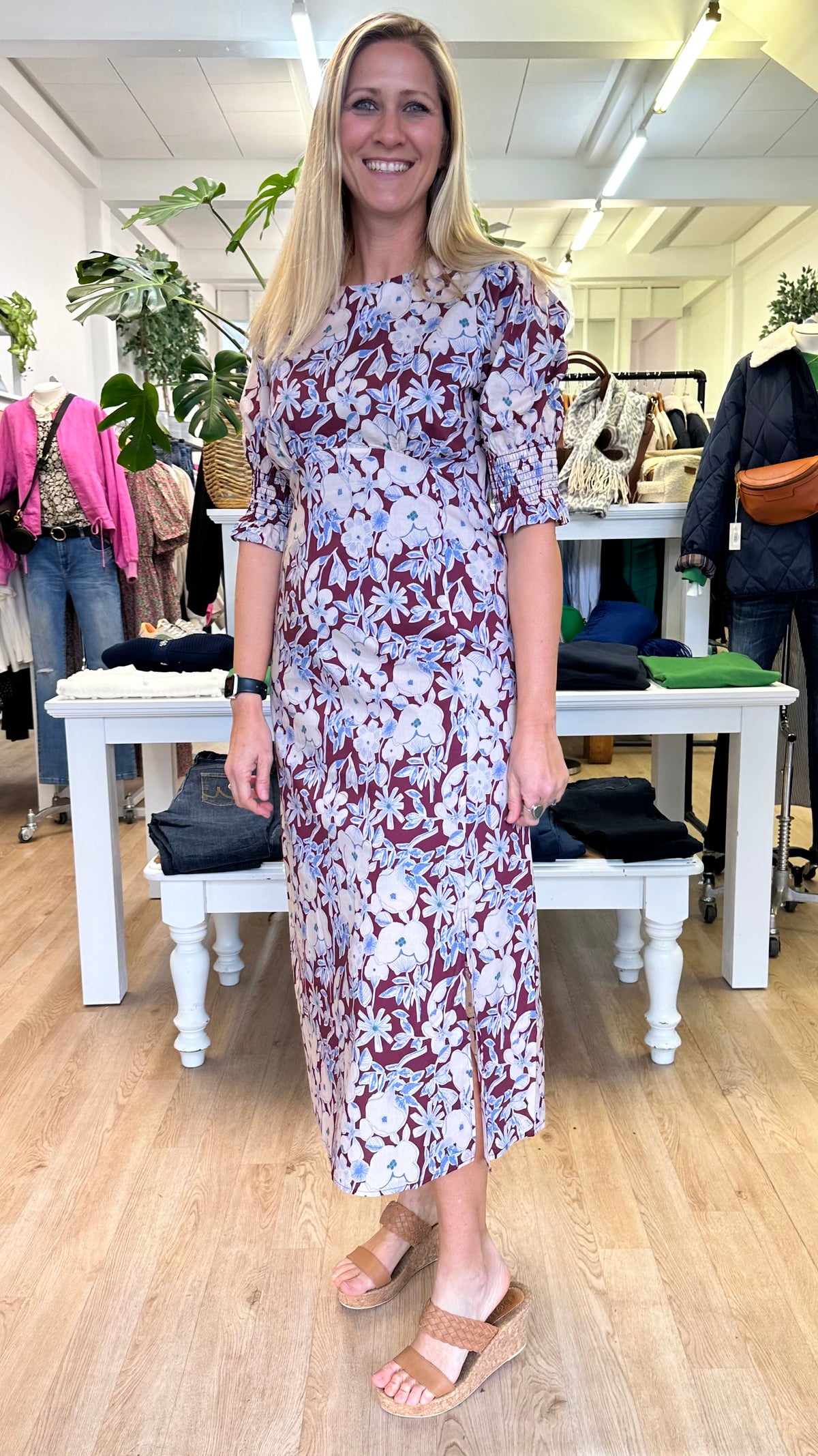 Sunset Dress Merlot Field