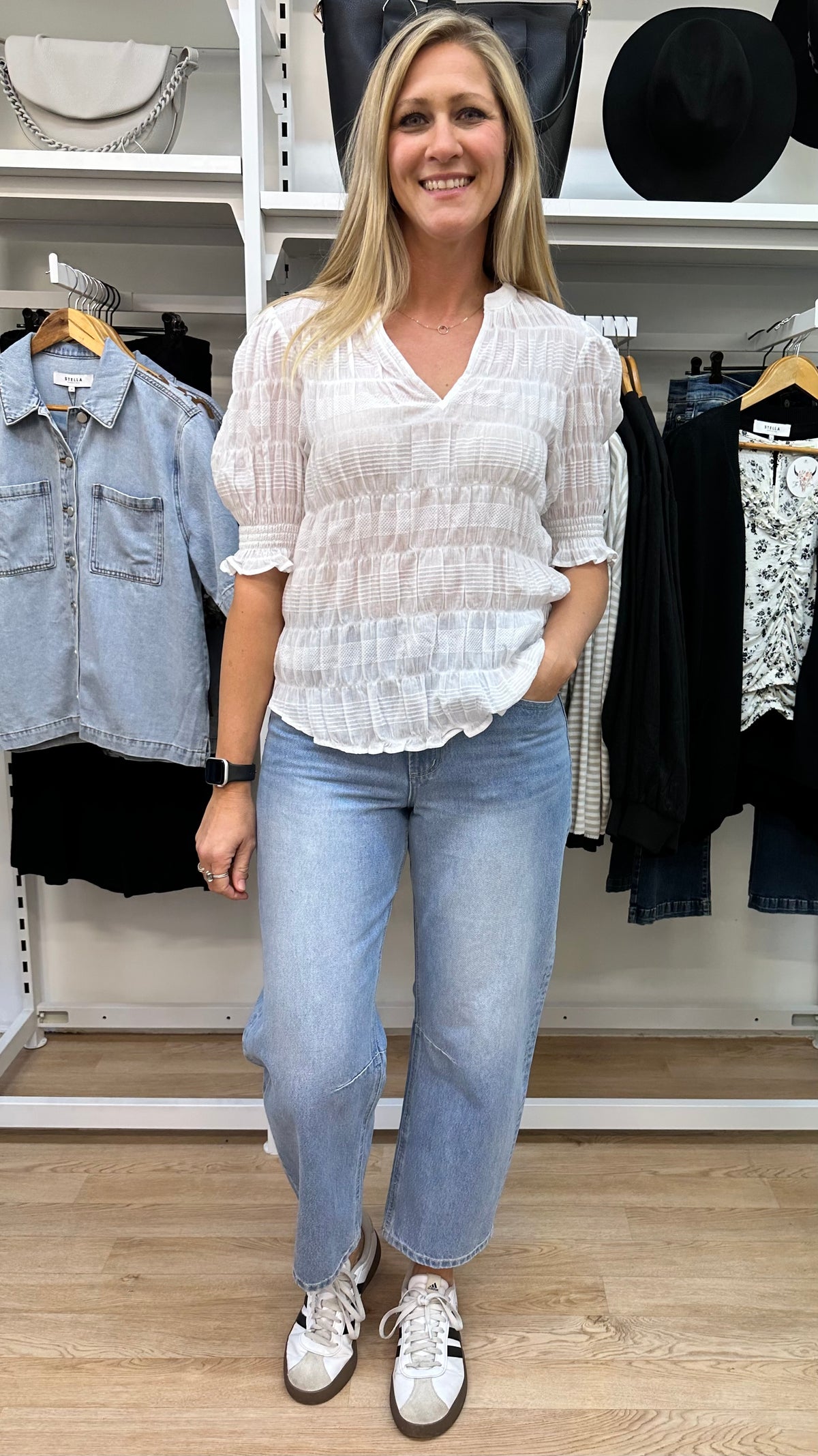Carefree Butterfly Top White
