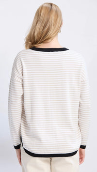 Street Top Beige Stripe