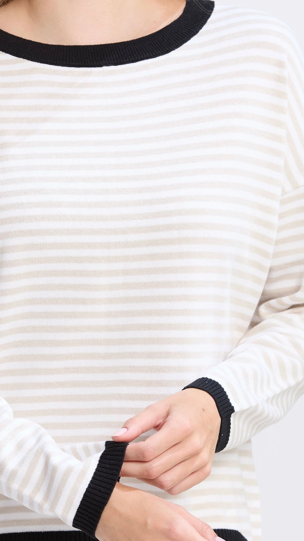 Street Top Beige Stripe