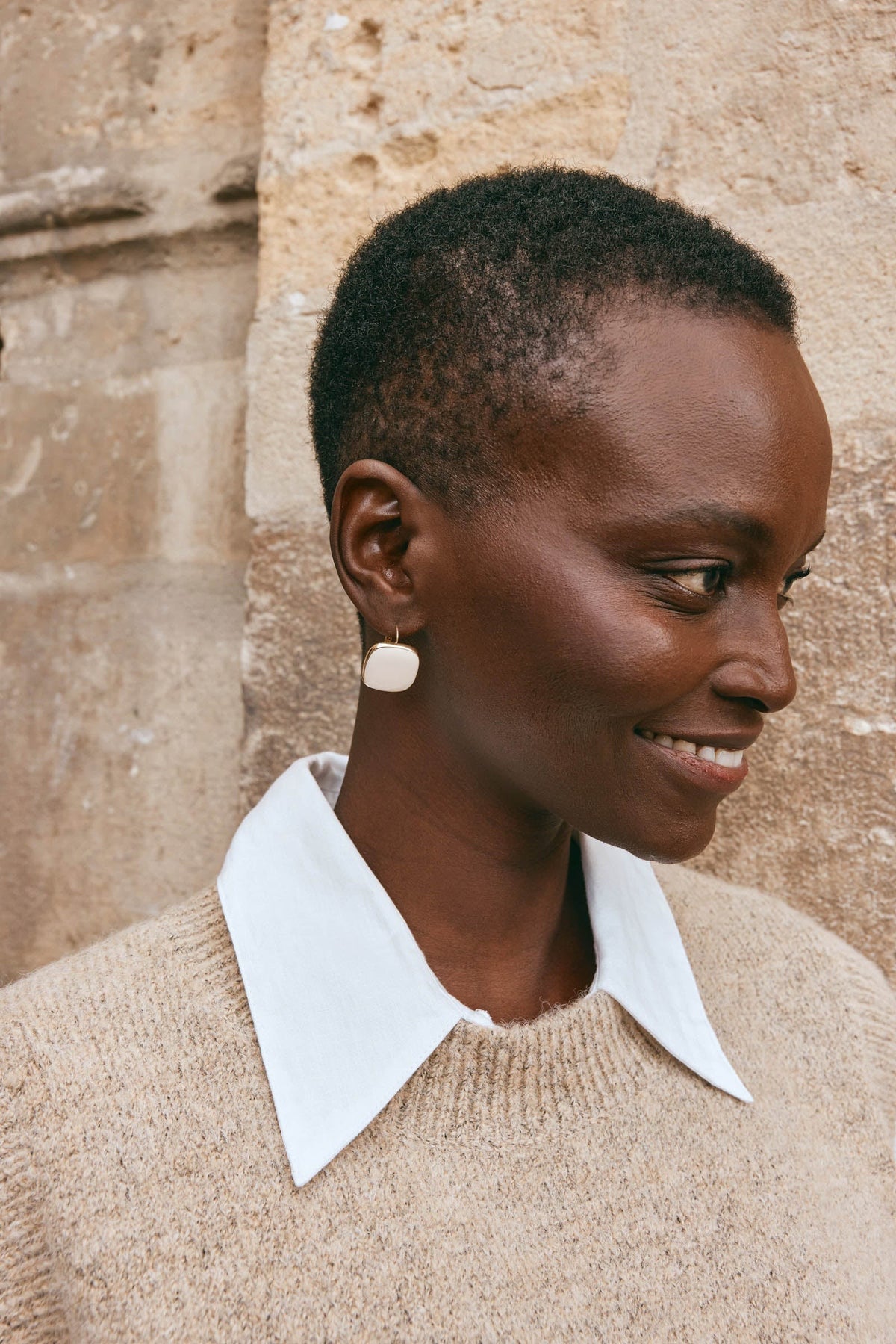 Naviva Earring Ecru