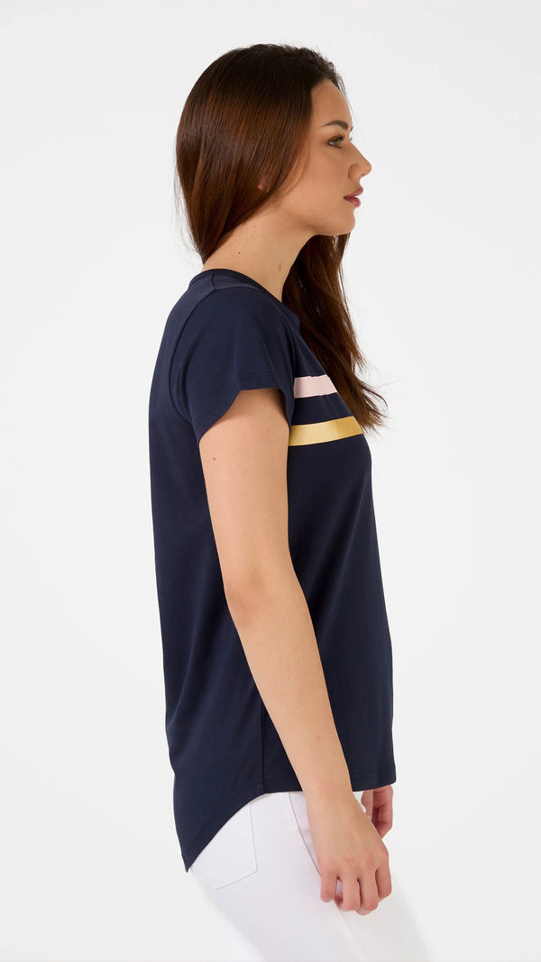 T-Shirt Icon Stripe Navy