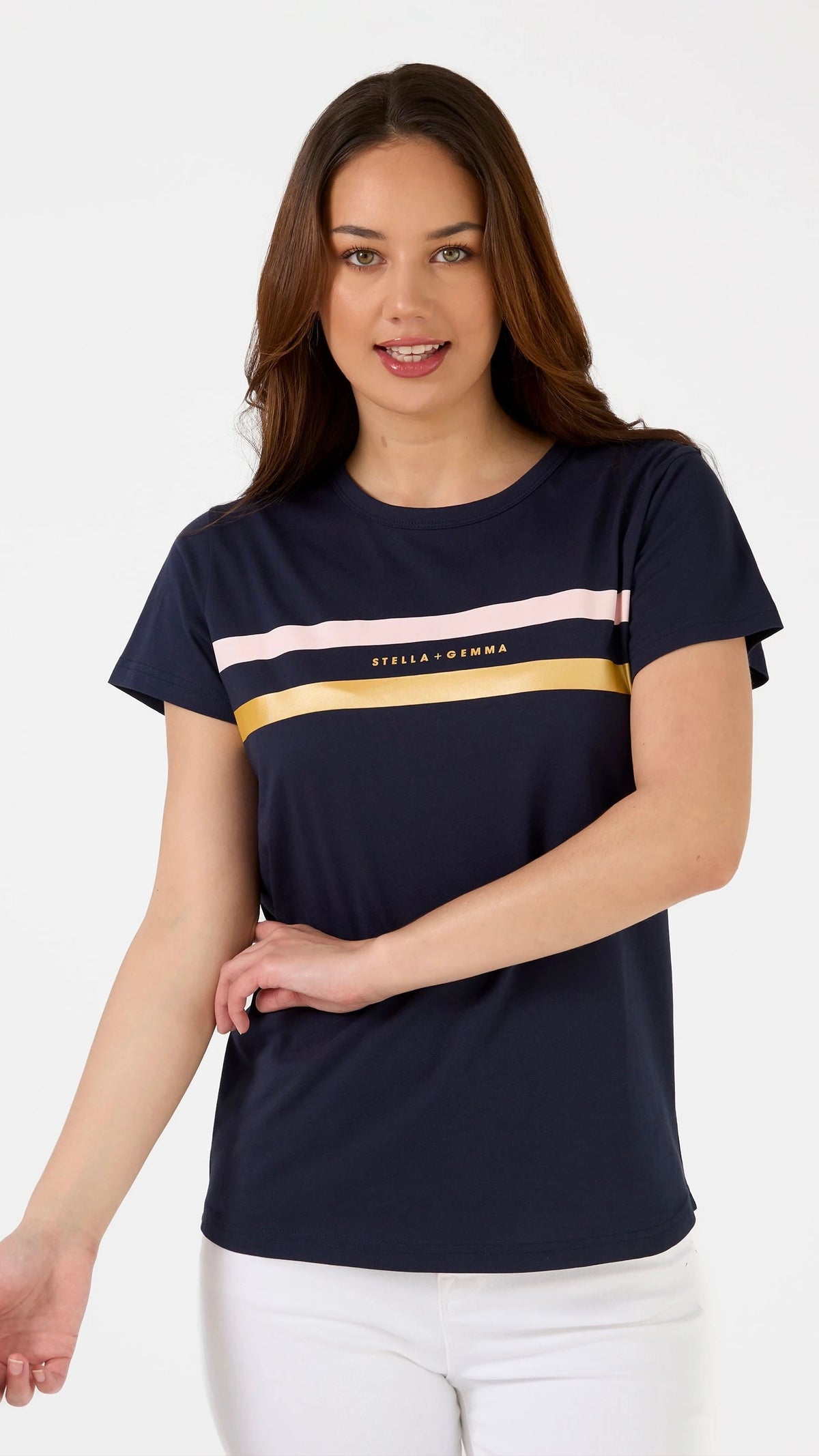 T-Shirt Icon Stripe Navy