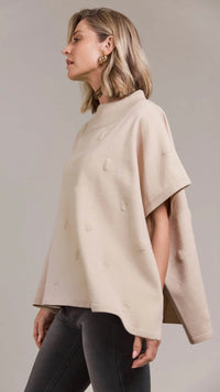 Masa Knit Poncho Ecru