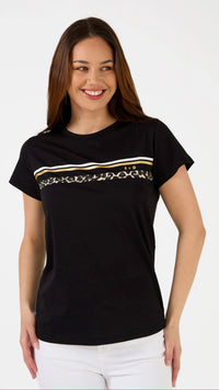 T-Shirt Icon Stripe Black