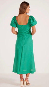 Nalani Ruched Midi Dress Aquamarine