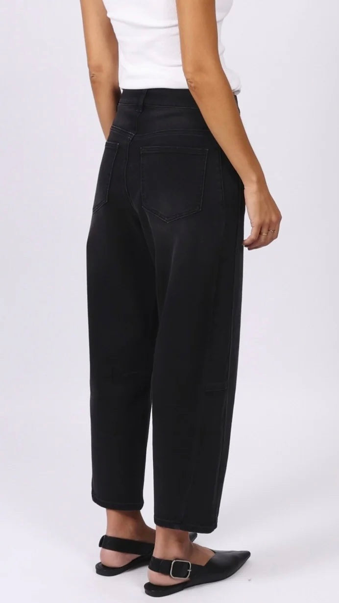 Monaco Toni Barrel Jeans Black