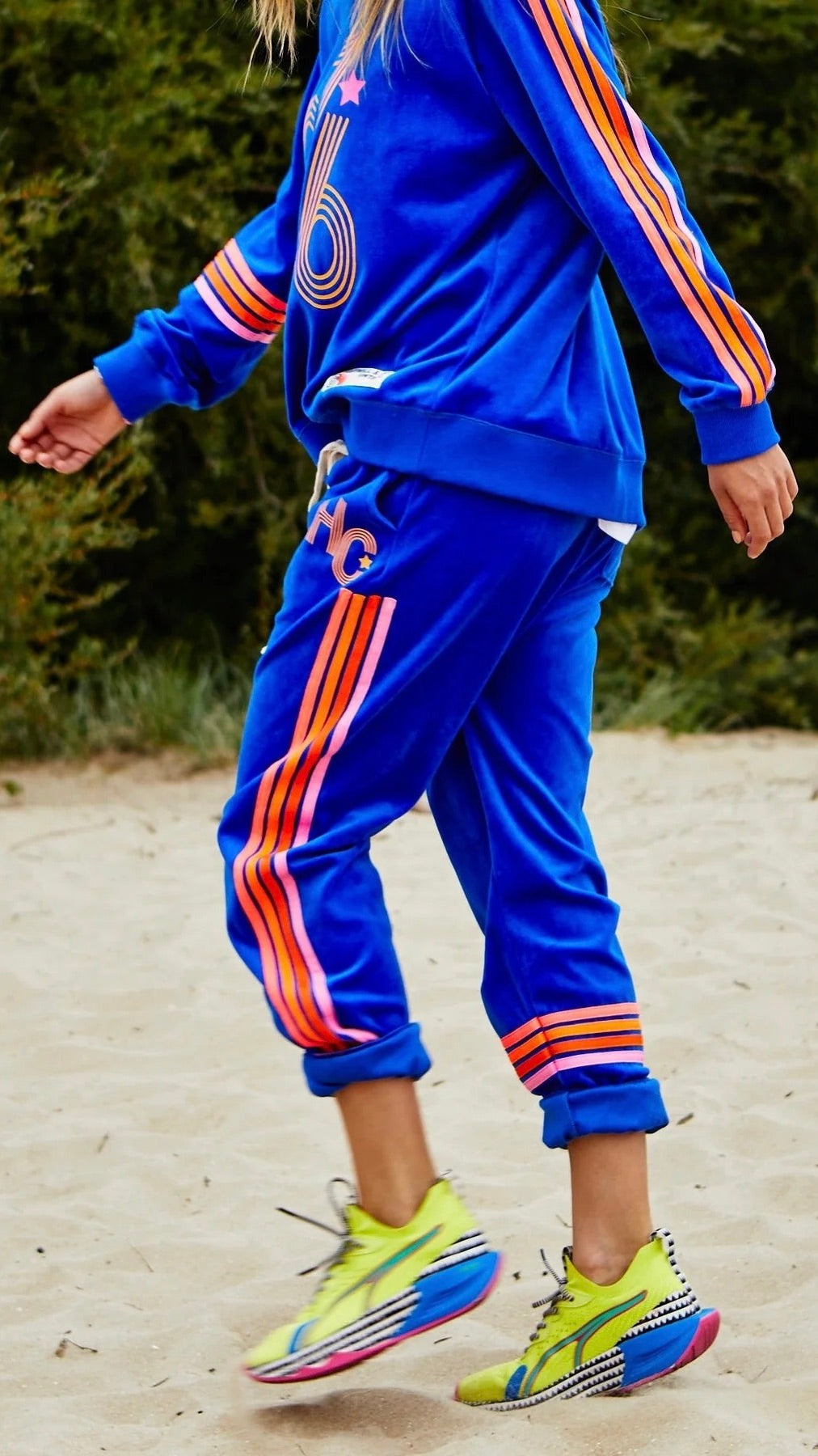 Retro 76 Velour Track Pant Royal