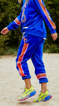 Retro 76 Velour Track Pant Royal
