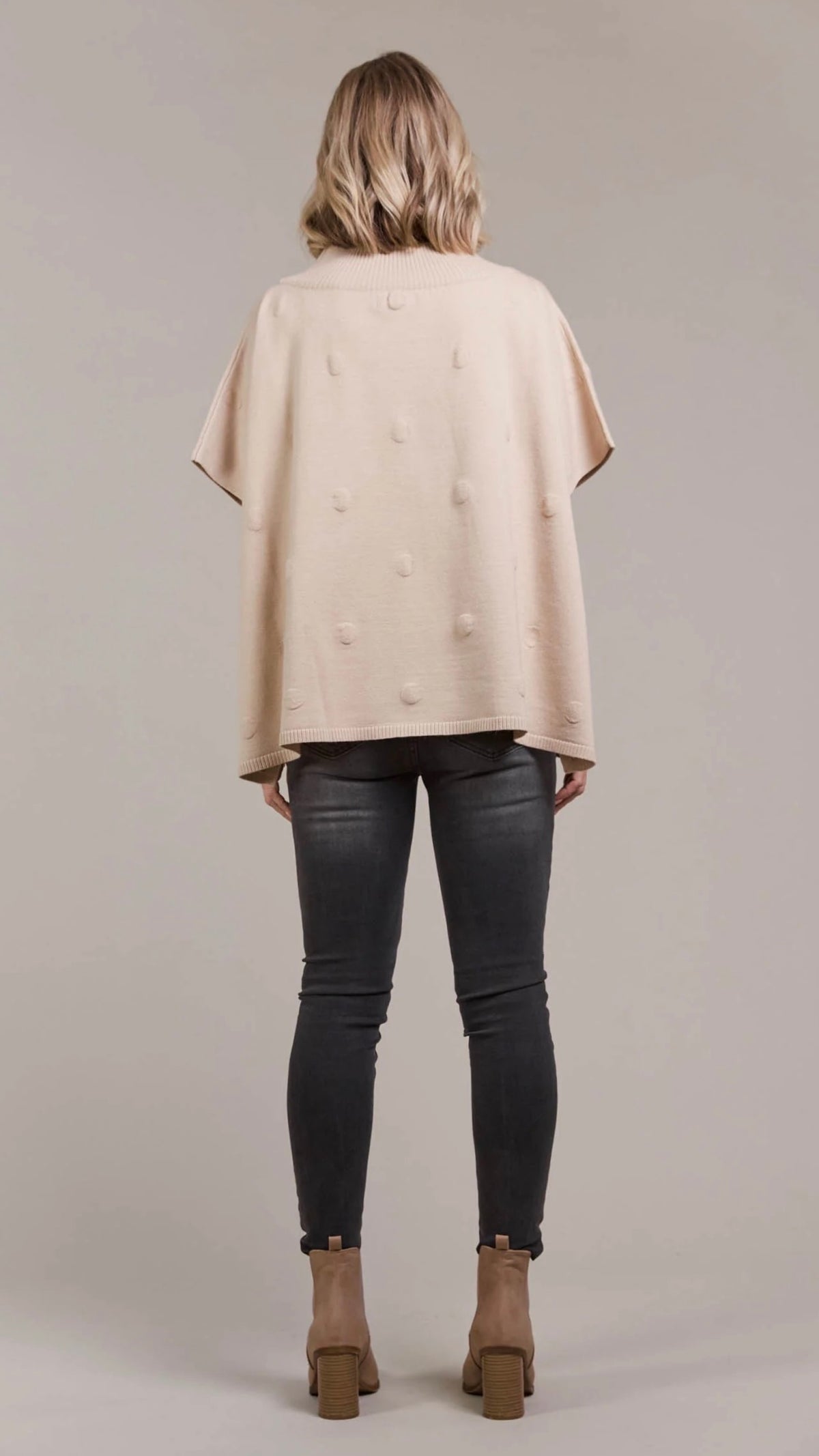 Masa Knit Poncho Ecru