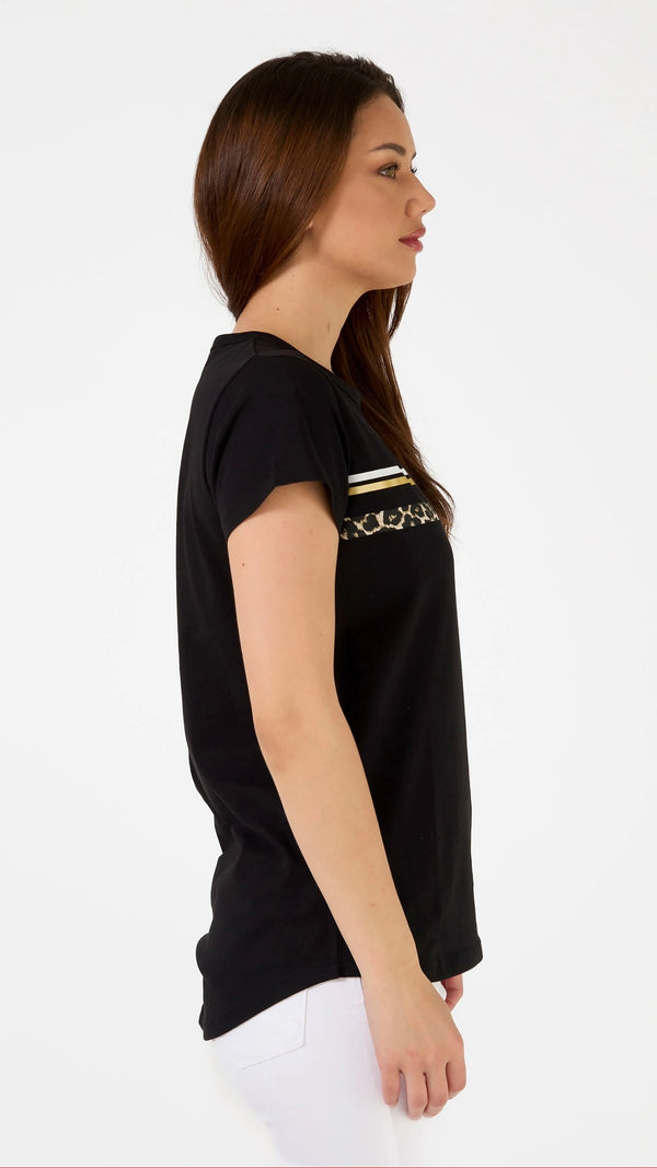 T-Shirt Icon Stripe Black