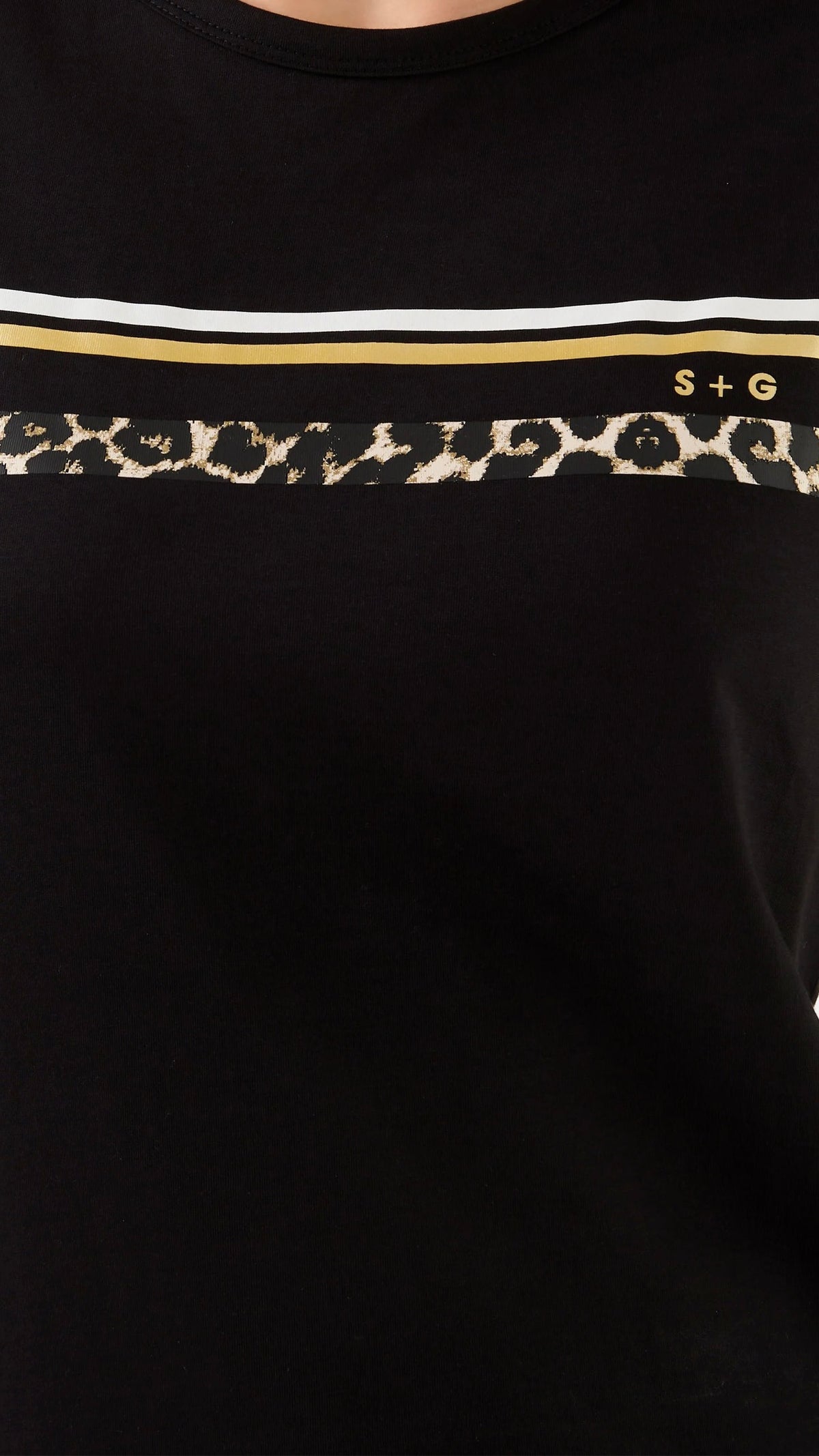 T-Shirt Icon Stripe Black