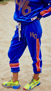 Retro 76 Velour Track Pant Royal