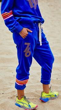 Retro 76 Velour Track Pant Royal