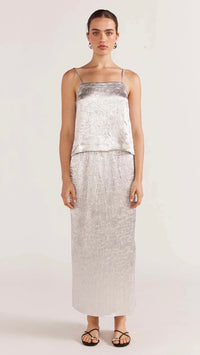 Aya Satin Midi Skirt