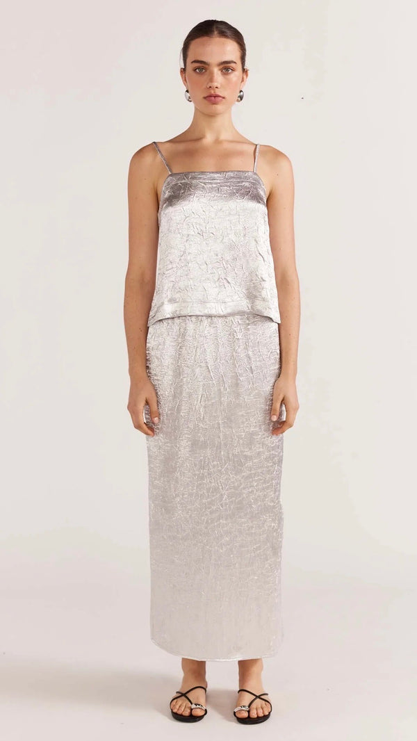 Aya Satin Midi Skirt