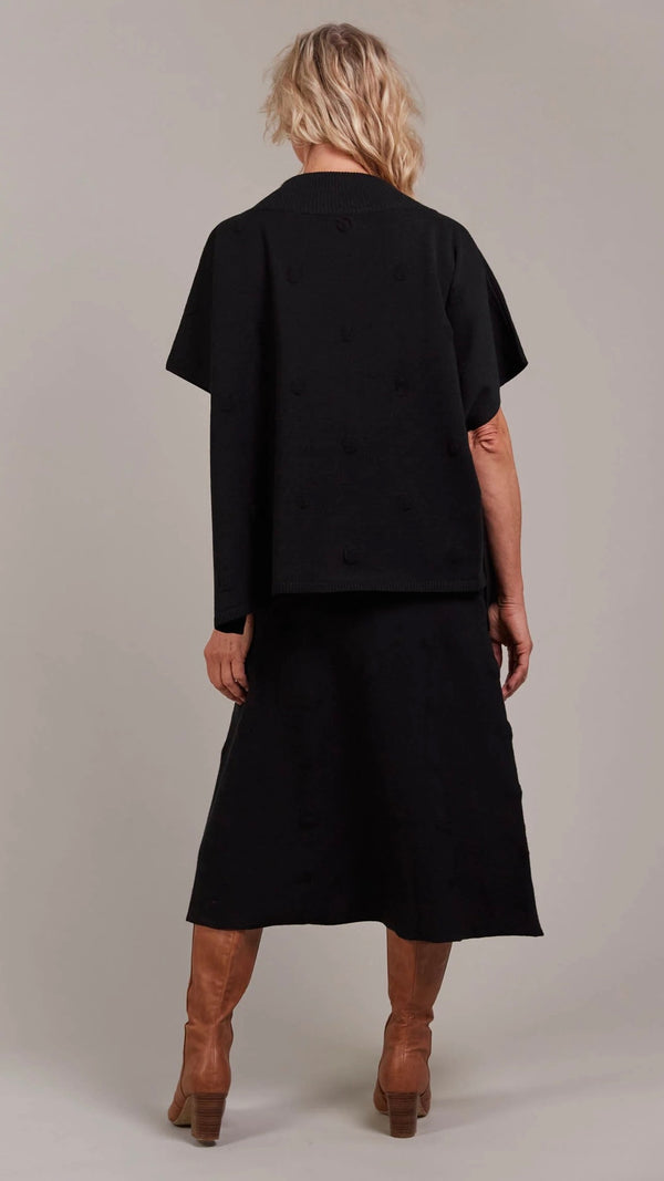 Masa Knit Poncho Black