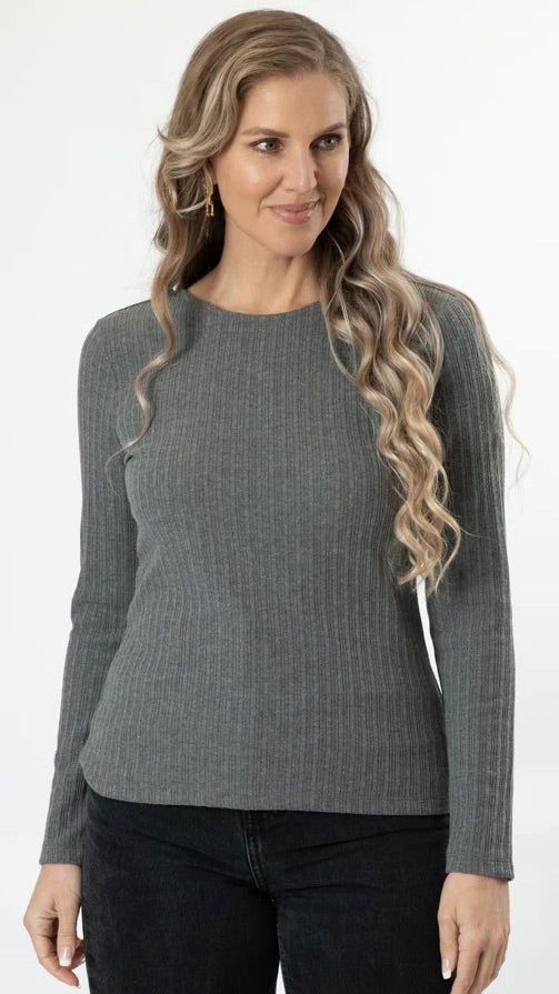 Holiday Top Grey