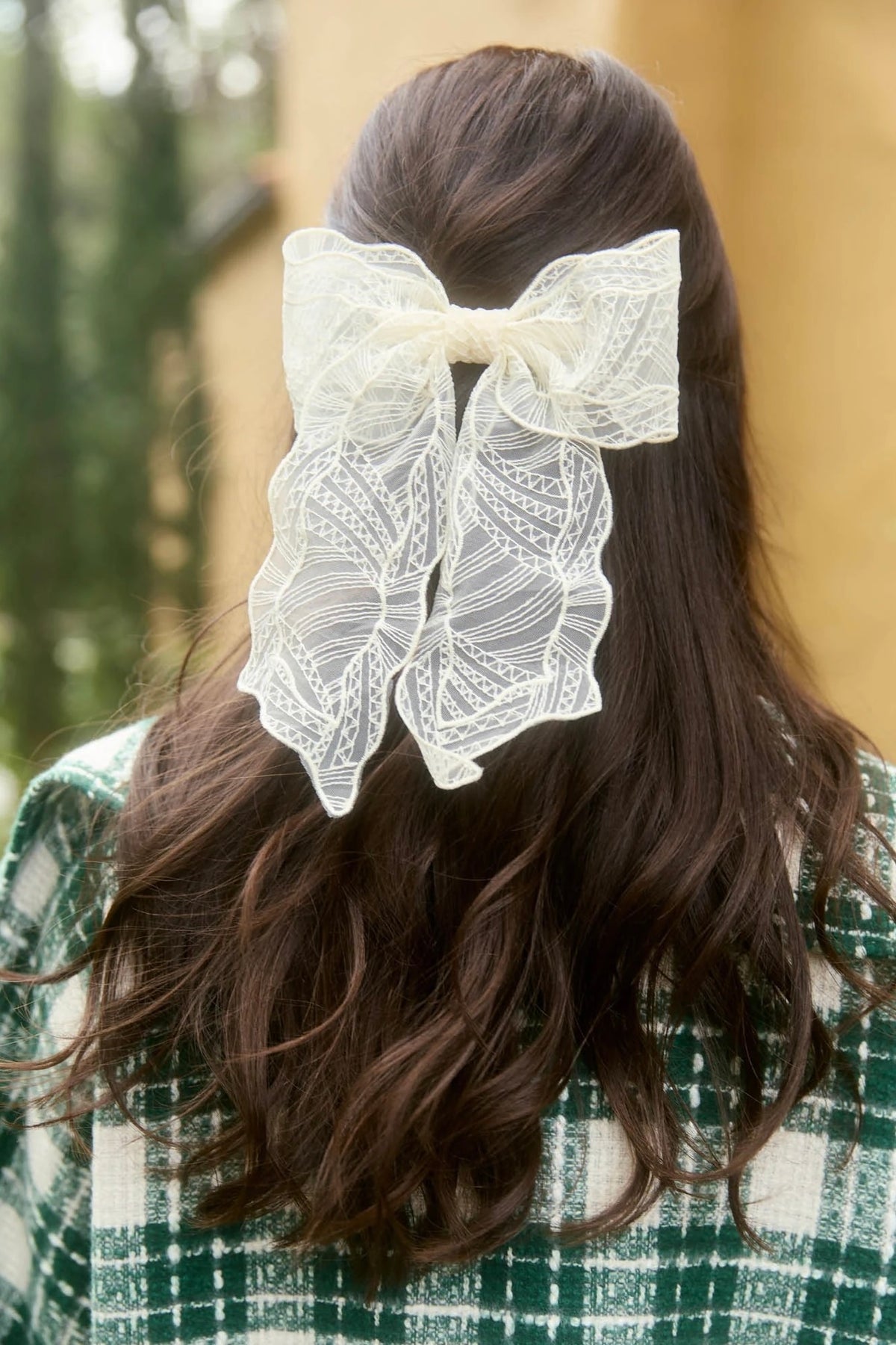 Eris Bow Clip Ivory Lace