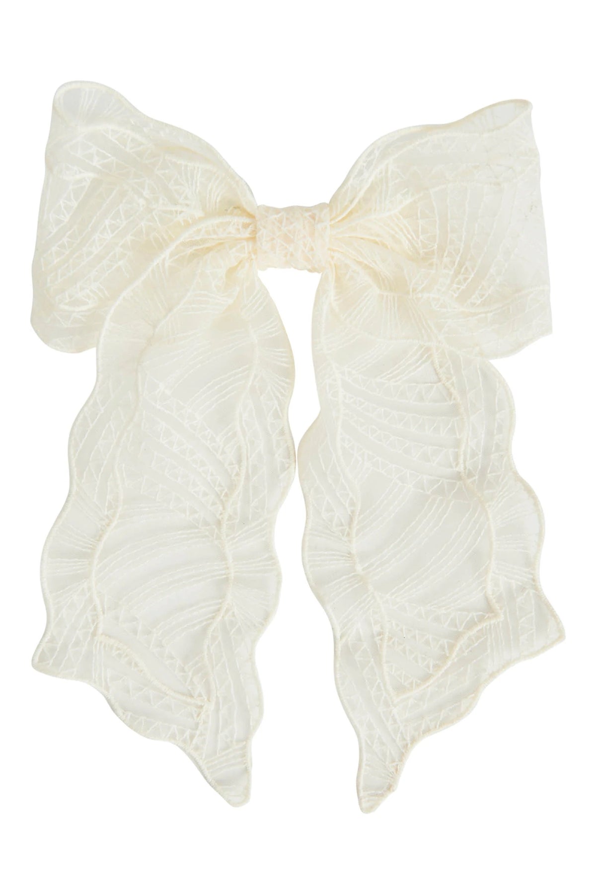 Eris Bow Clip Ivory Lace