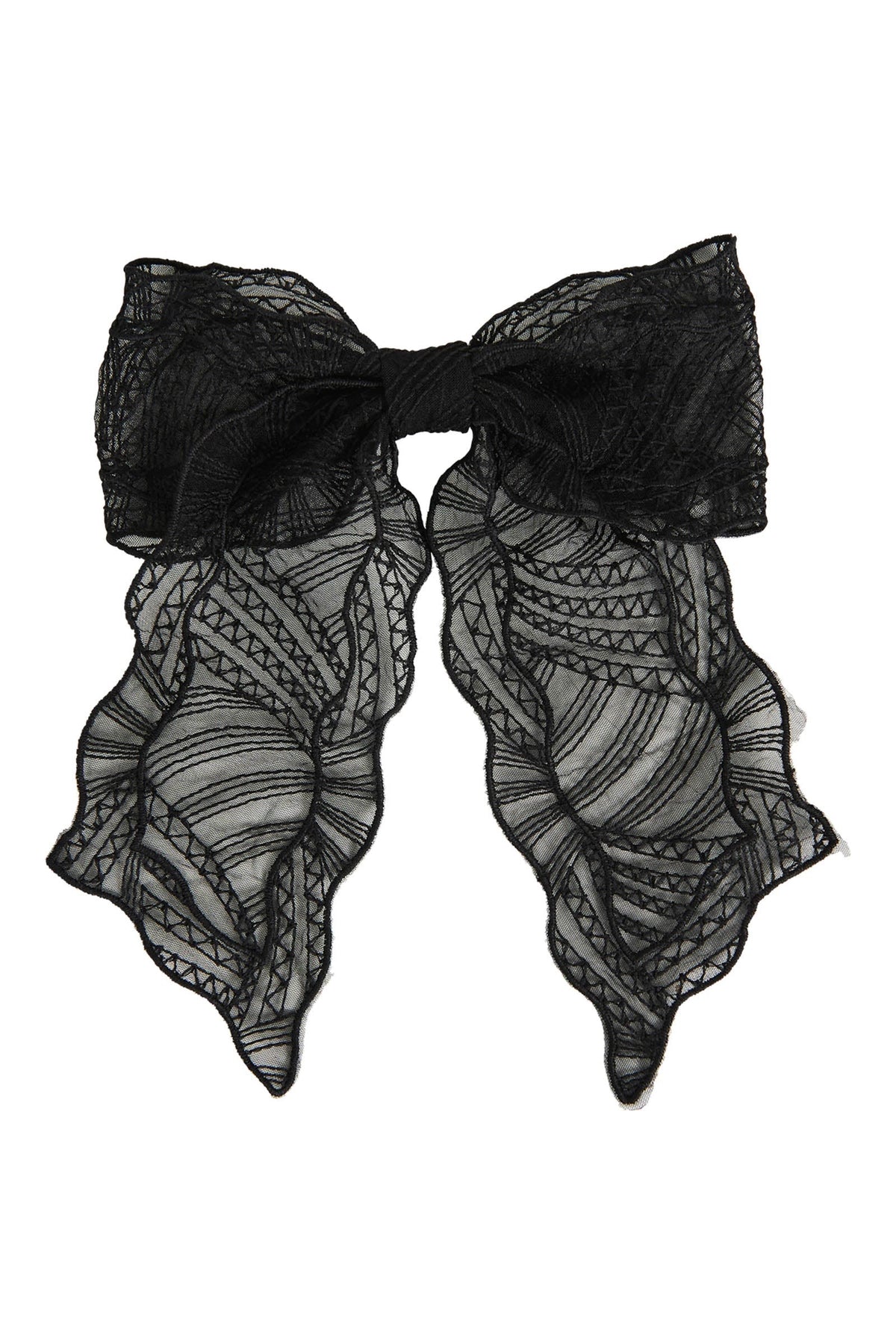 Eris Bow Clip Onyx Lace