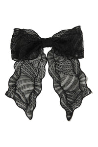 Eris Bow Clip Onyx Lace