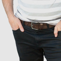 Billy Basic Leather Belt Chocolate