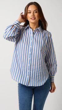 Emmery Shirt Cobalt Stripe