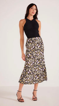 Nocturne Bias Slip Midi Skirt