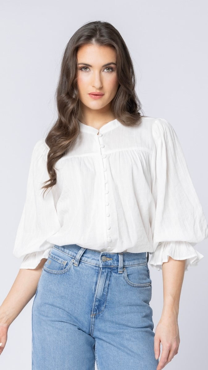 Celia Top White Lines