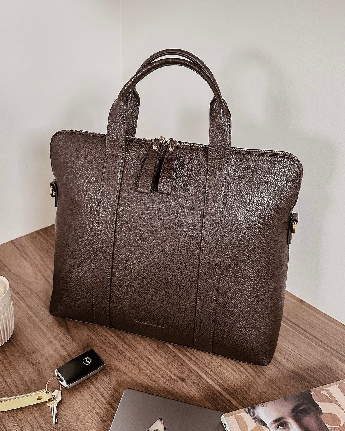 Rhodes Laptop Bag Chocolate