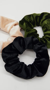 Scrunchie Set of 3 Black Forest Beige