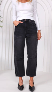 Monaco Toni Barrel Jeans Black